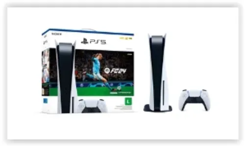 Console Playstation 5 Sony, Ssd 825gb, Controle Sem Fio Dualsense, Com Mdia Fsica + Jogo Ea Sports Fc 24